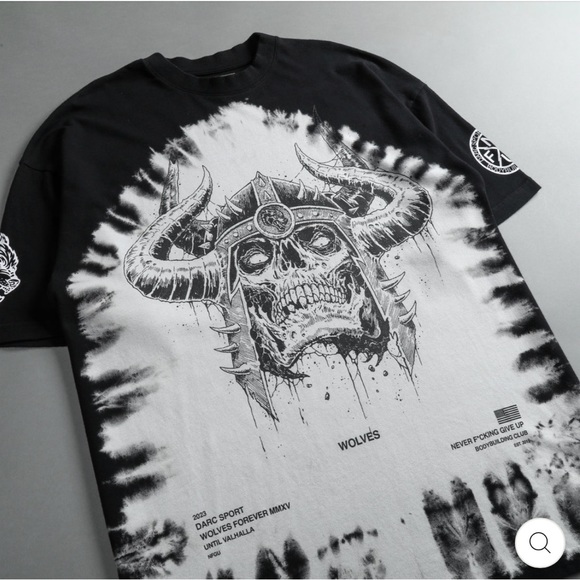 DARC SPORT UNTIL VALHALLA PT.2 “BERSERK” BLACK SHATTER SHIRT-MEDIUM - Picture 1 of 6